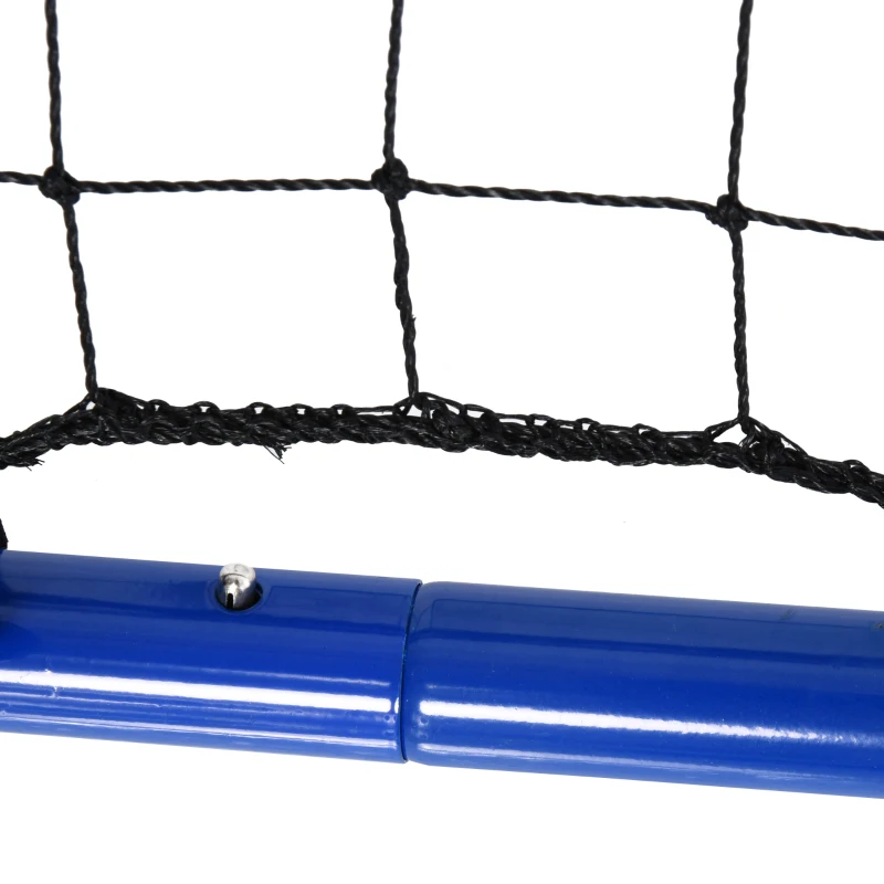 HOMCOM honkbal rebounder kickback goal rebound muurnet dubbelzijdig rebound opvouwbaar blauw 100 x 68-95 x 90 cm