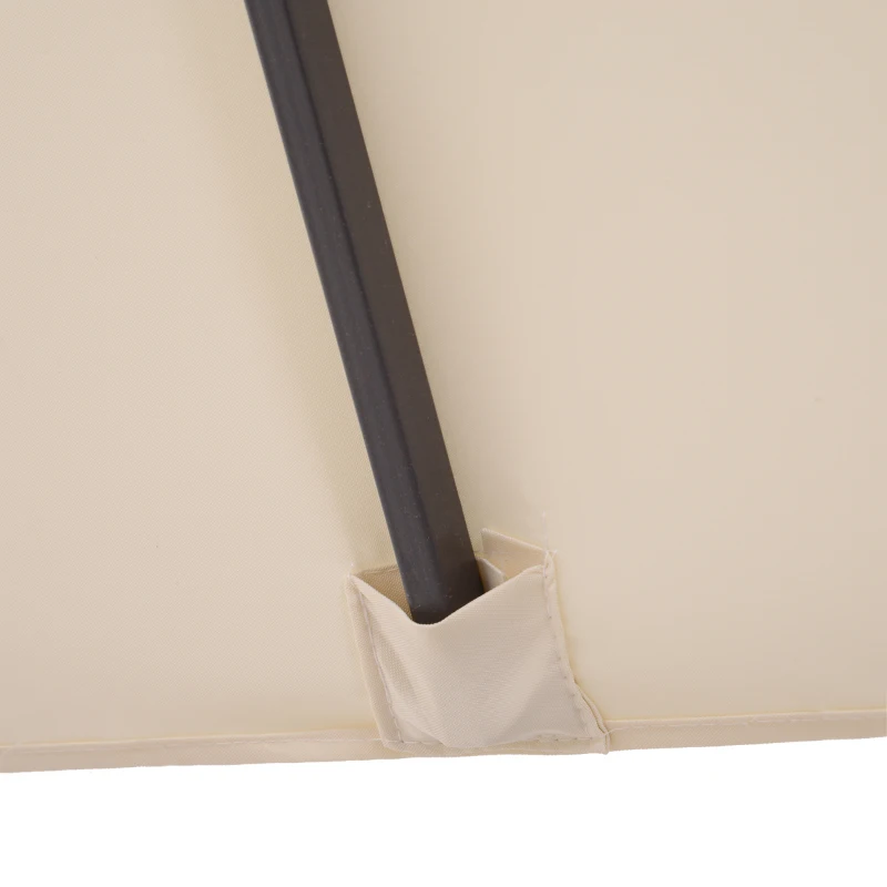 Outsunny Umbrela de Gradina Impermeabila si Anti-UV Bej, 460x270x240cm