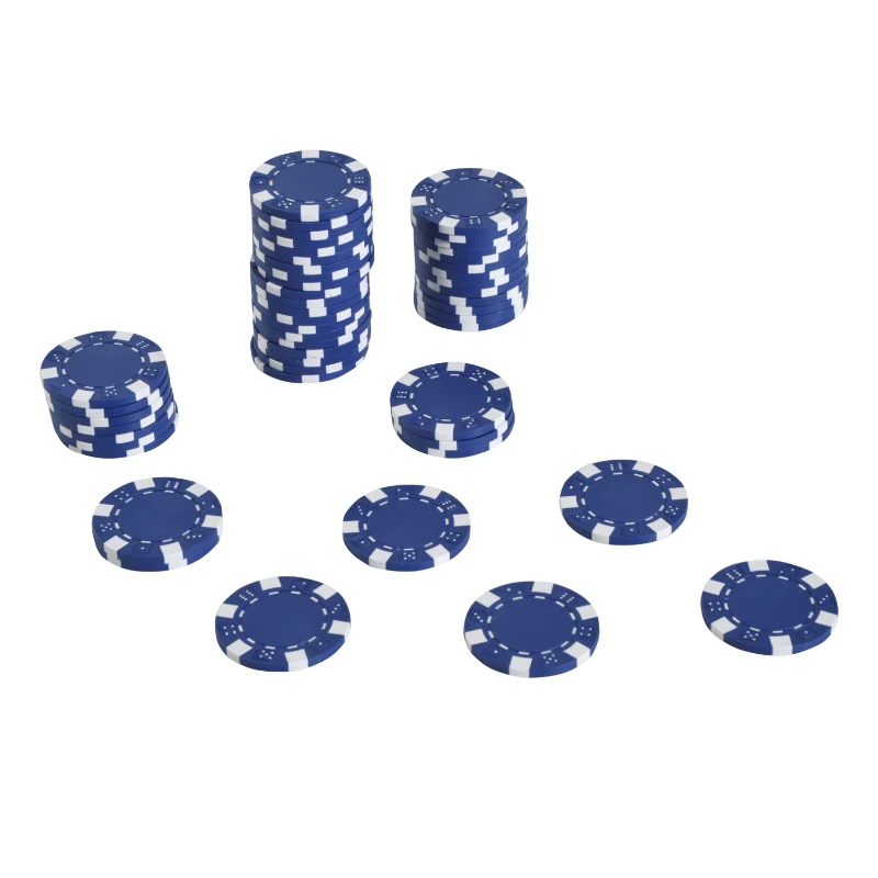 HOMCOM 500pcs set de poker 2 pachete de carti, cu zaruri si valiza