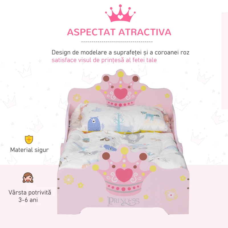 Homcom Pat Copii 3–6 Ani – Lemn Natural cu Margini Ridicate