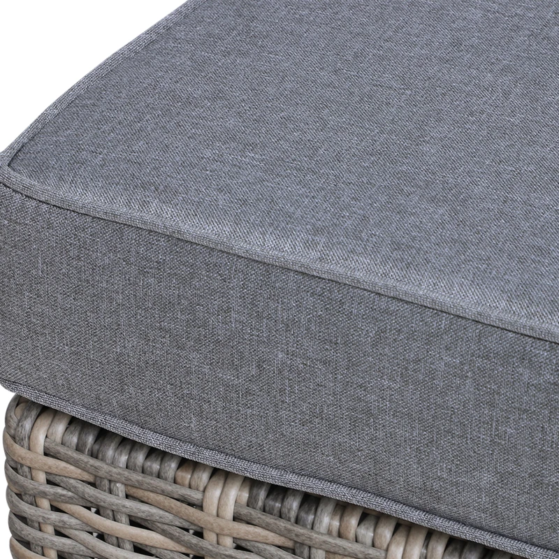 Outsunny 5 Pcs Rattan Garden Furniture Set w/ Tall Glass-Top Table Aluminium Frame Plastic Wicker Thick Soft Cushions Comfortable Outdoor Balcony Home Sofa - Brown