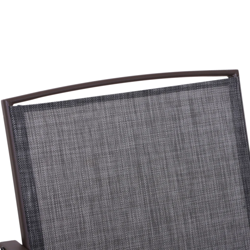 Outsunny Double Glider Rocking Chairs Garden Table High Back Conversation Set