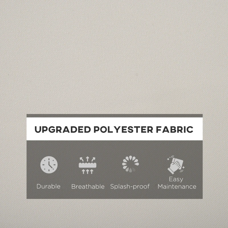 Outsunny Outdoor Cushion Pad Set for Rattan Furniture, 7 Piece Garden Furniture Cushions, Patio Conversation Set Cushions, Lightweight and Durable, Cream