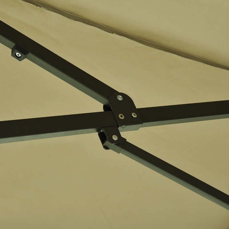 Outsunny 4.6m Double-Sided Patio Parasol Sun Umbrella-Tan