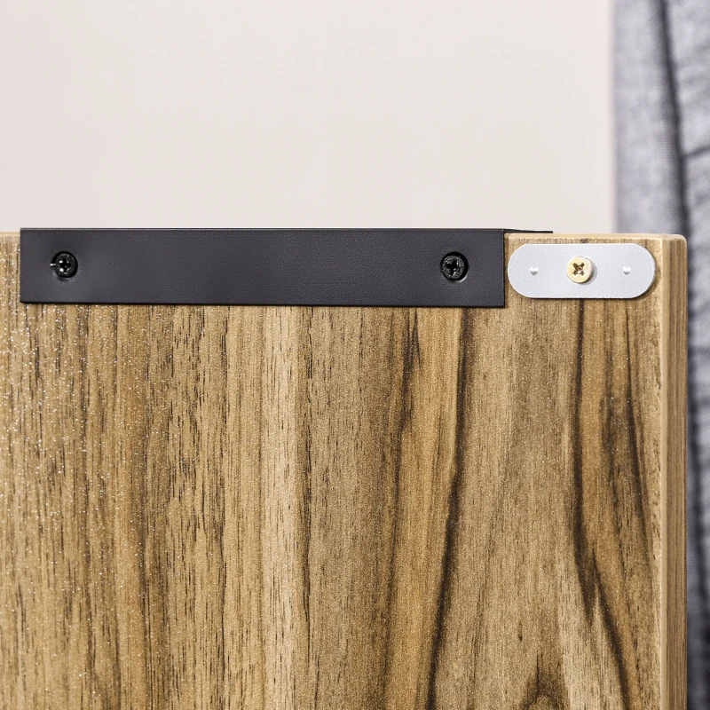 HOMCOM Dulap de depozitare industrial , bufet cu 2 usi si picioare de otel pentru sufragerie,dormitor, Gri