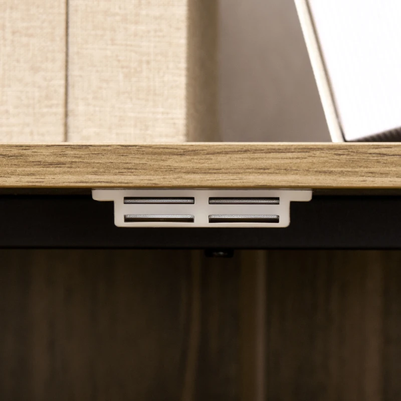 HOMCOM Dulap de depozitare industrial , bufet cu 2 usi si picioare de otel pentru sufragerie,dormitor, Gri