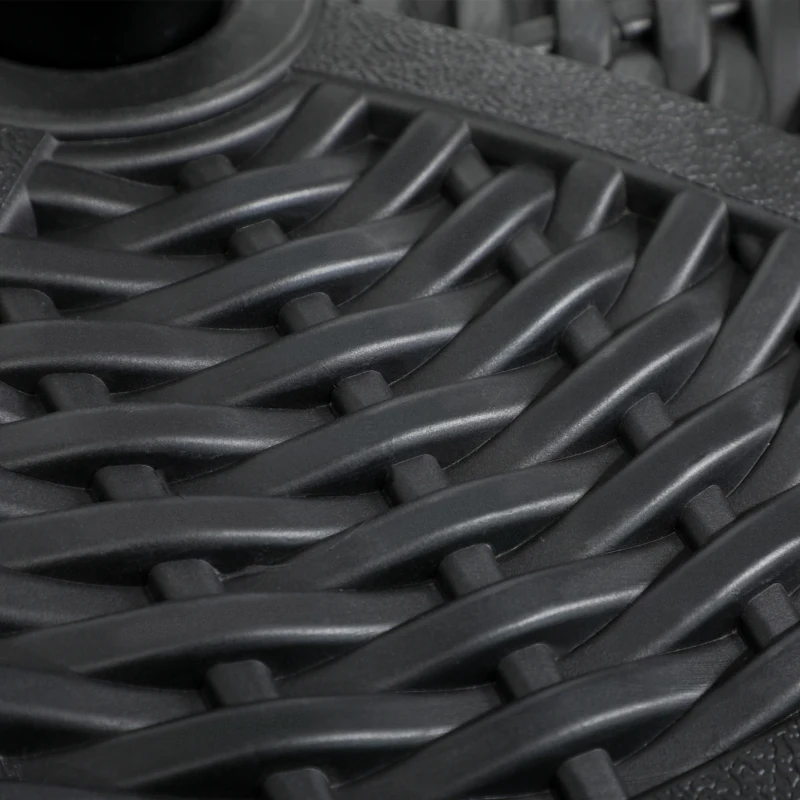 Outsunny Baza de umbrela de gradina  rotunda cu efect de ratan ø45cm, baza cu greutate de 9,5 kg, negru