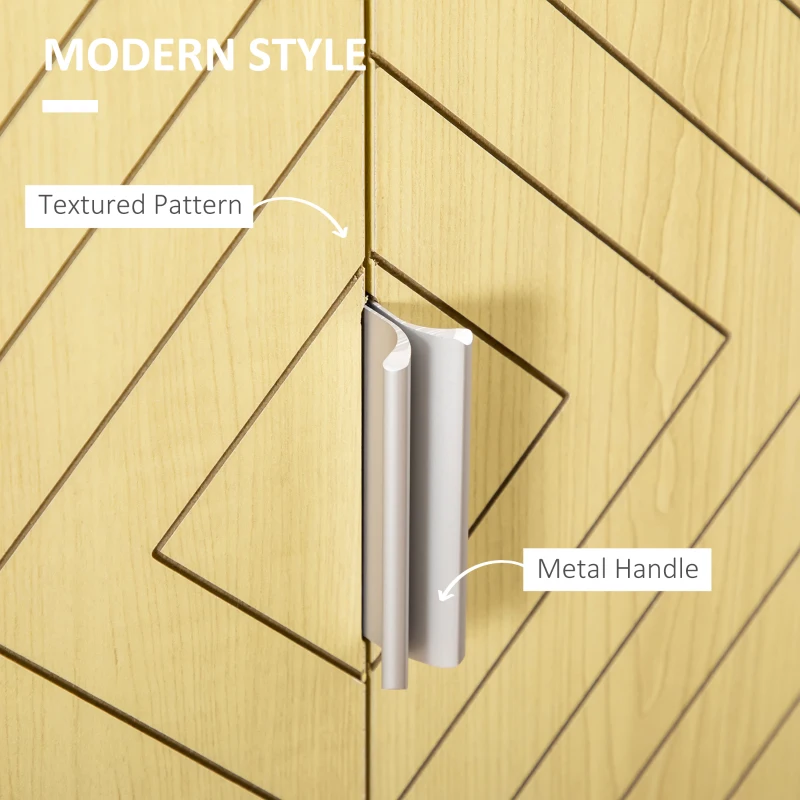 HOMCOM Bufet Modern din Lemn, Dulapior Multifunctional pentru Sufragerie sau Camera, 60x40x80cm