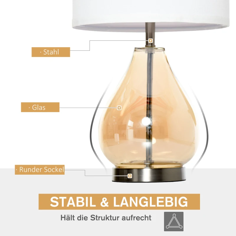 HOMCOM 2-set tafellampen tafelverlichting