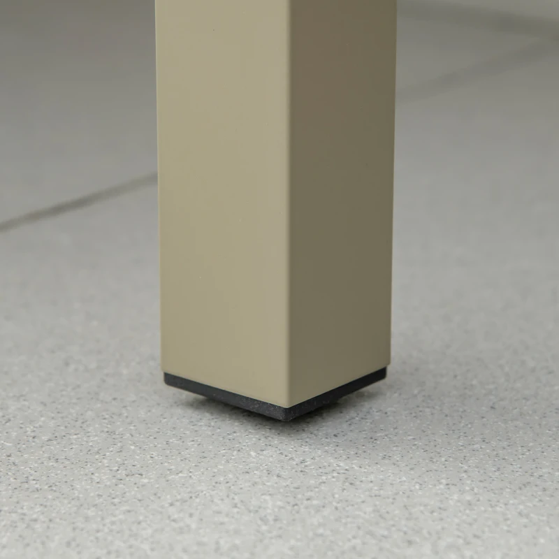 Outsunny Set de mobilier de gradina din 4 piese, cadru de aluminiu, mobilier de curte, cu sezut cu perne gros, 2 scaune si masa de sticla, Auriu șampanie