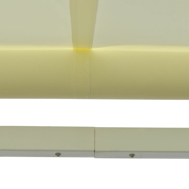 Outsunny Toldo Manual Retráctil con Manivela 250x200 cm de Aluminio Ángulo Ajustable Protección Solar para Ventanas Puertas Balcón Exterior Crema