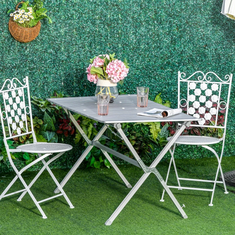 Outsunny Mesa Plegable Camping de Picnic 111,5x70x69cm Mesa Aluminio + Bolsa Transporte