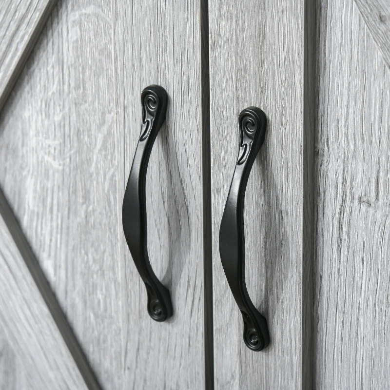 HOMCOM Aparador de Cocina Buffet para Salón con 1 Cajón 2 Puertas y Estante Interior Ajustable Mueble Auxiliar Decorativo para Comedor 80x39,7x80 cm Gris