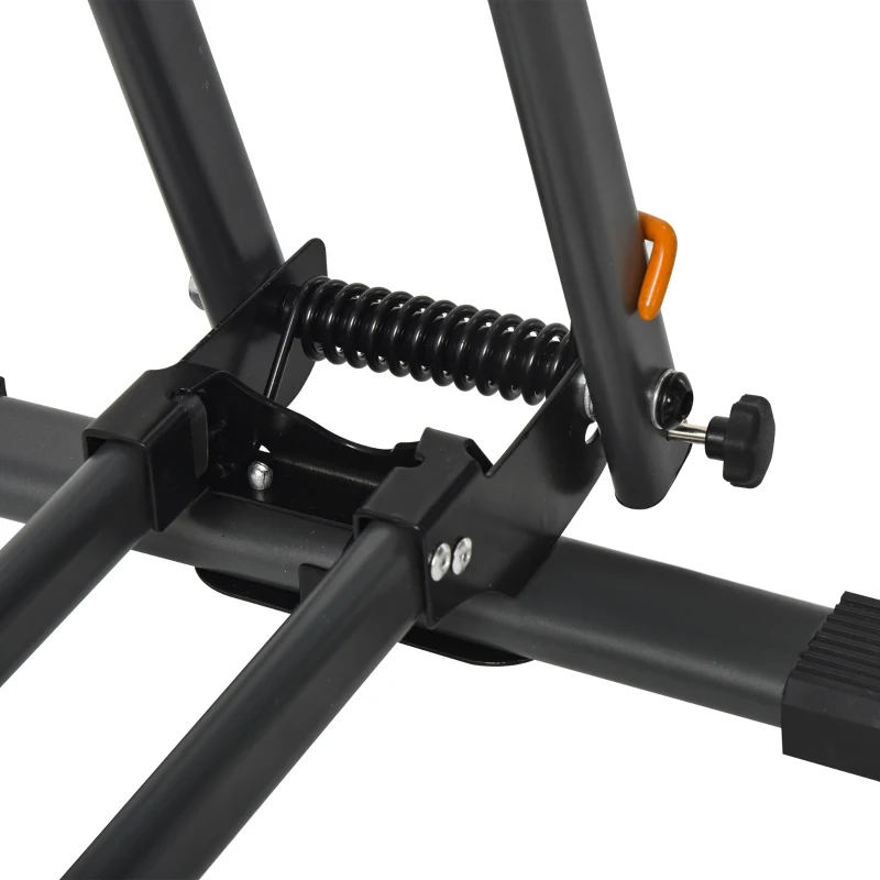 HOMCOM Aparcamiento para Bicicleta Plegable y Portátil con Almohadillas Protectoras en la Base Apto para Rueda Inferior a 5,5 cm de Ancho 39x35x45,5 cm Gris