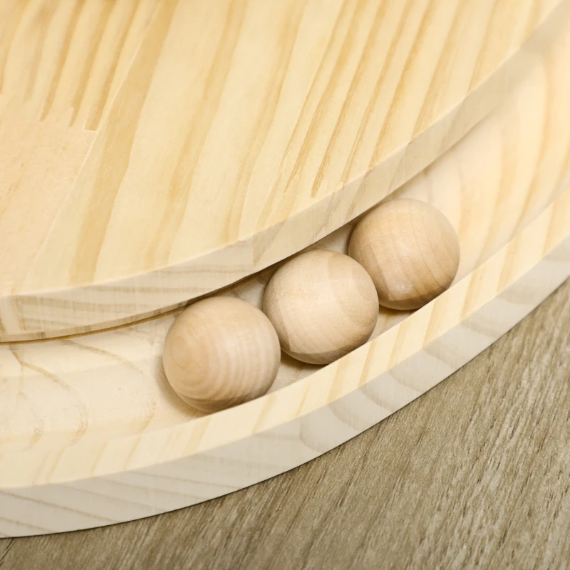 PawHut Interaktywna zabawka dla kotów, design 2 w 1, zabawka do drapania, sosnowe drewno