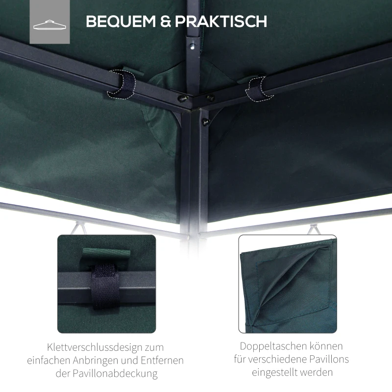 Vervangend dak voor metalen tuinpaviljoen paviljoen partytent tuintent 3x4