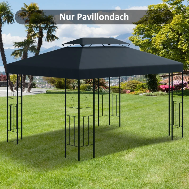 Vervangend dak voor metalen tuinpaviljoen paviljoen partytent tuintent 3x4