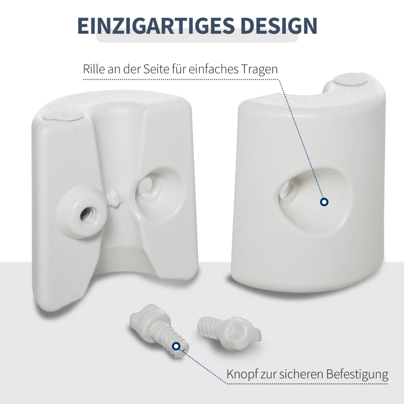 Outsunny 4 x obciążniki, stojak na pawilon, namiot stabilizujący, 24 x wysokość 25 cm