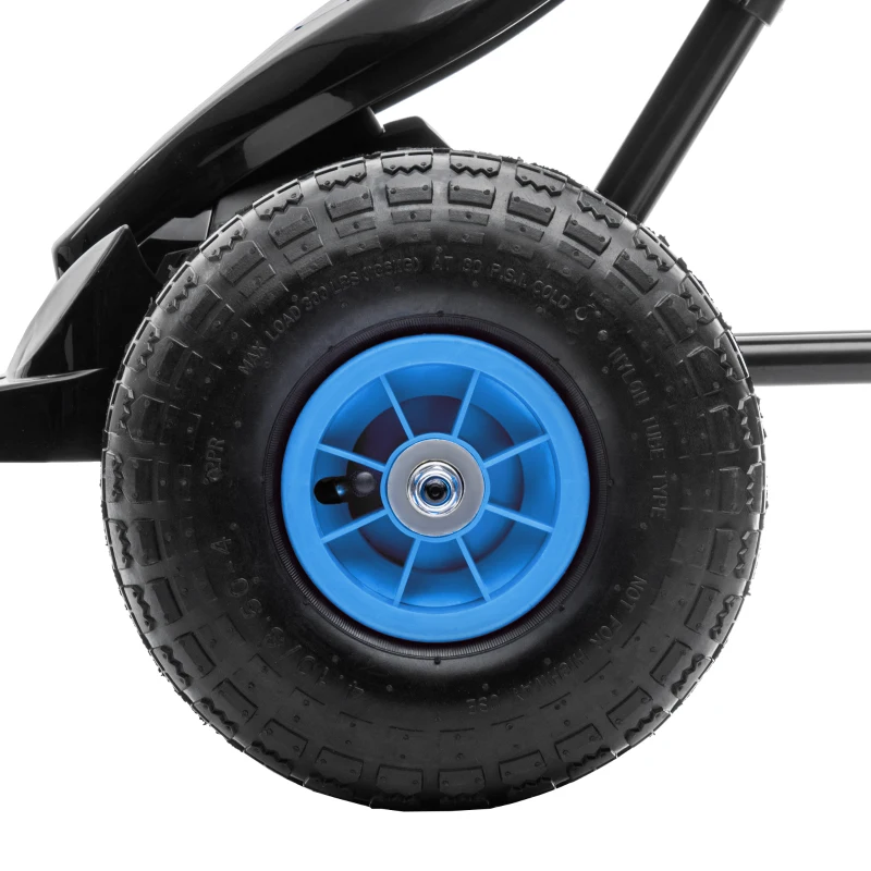 HOMCOM Skelters, Kindervoertuig Pedaal, Outdoor Pedaalauto voor 6-12 Jaar, Blauw(m-8)