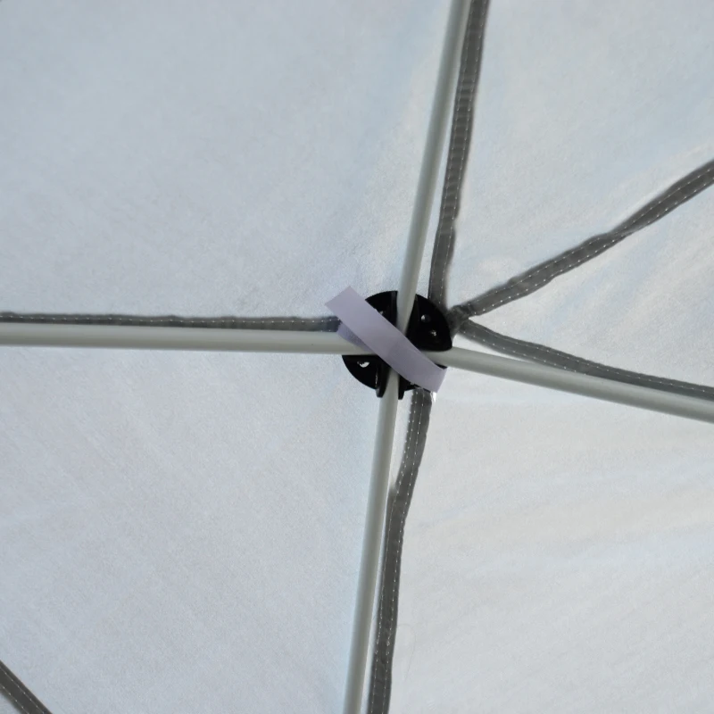 Outsunny Tonnelle Barnum pop-up Pliant Style Colonial 6 x 3 m 6 moustiquaires + Sac de Transport Blanc et Noir