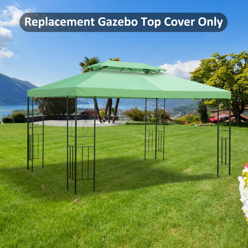 Outsunny vervangingsdak 300 cm x 400 cm