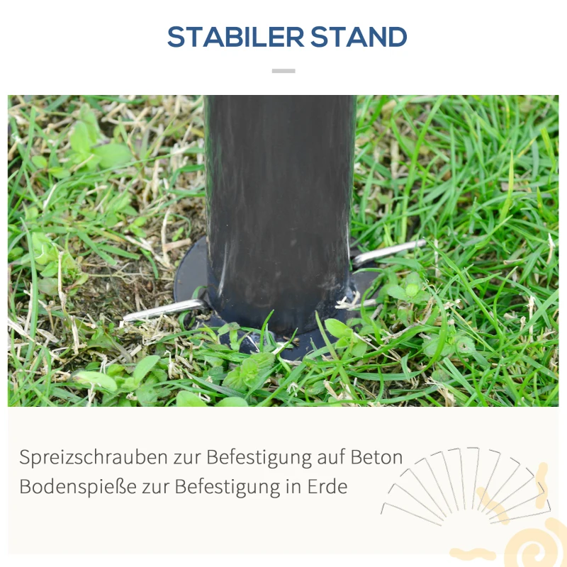 Outsunny altana ogrodowa 3x6 m namiot imprezowy z podwójnym dachem namiot piwny ze ścianami bocznymi