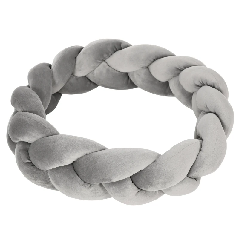 PawHut Pet Bed incl. Pillow, Cat Bed, Dog Basket, Washable, 55 cm x 55 cm x 14 cm, Gray