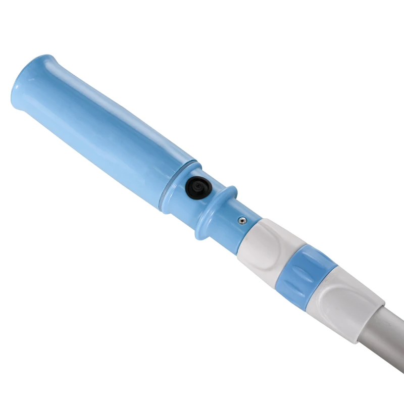Outsunny Limpador Elétrico para Piscinas de Alumínio Aspirador de Piscina Manual com Escova e Poste Telescópico Ø6x162 cm Multicor