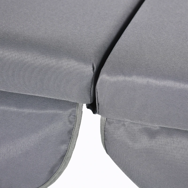 Outsunny Juego de 2 Cojines para Balancín 162x47x7 cm Cojín de Asiento y Respaldo de 3 Plazas para Jardín Terraza Patio Gris