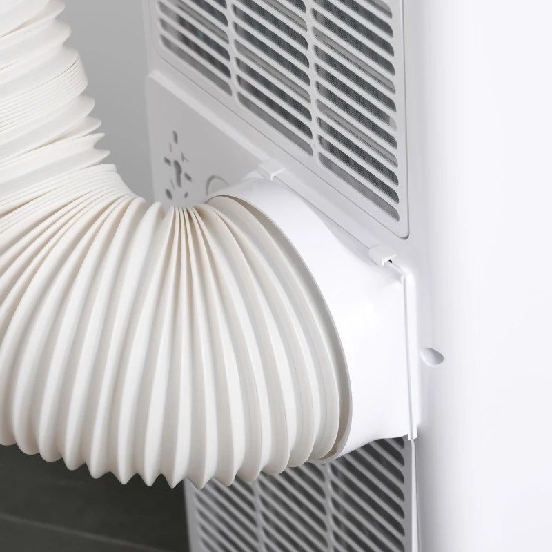 HOMCOM Small Room Air Conditioner, 5000BTU Portable ABS Air Conditioner w/ Remote Control White