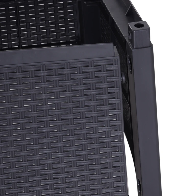 Outsunny 3 PCs Furniture Set Conversation Rattan Sofa Cushion Patio Lawn Garden Balcony