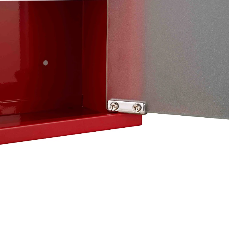 HOMCOM Armario de Medicinas Botiquín Gabinete de Primero Auxilios 4 Estantes 30x12x60cm Caja Colgante de Pared Medicinas con Cerradura