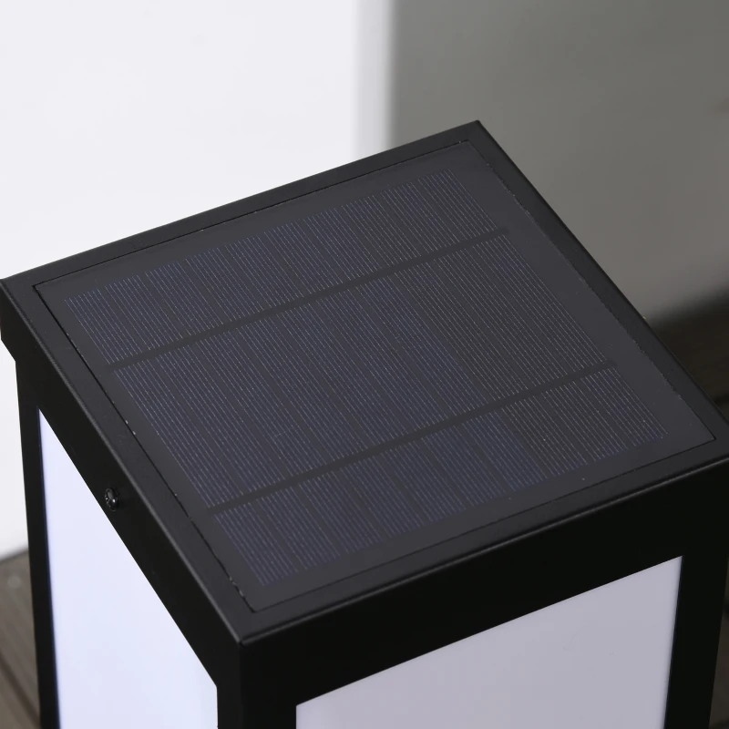 Outsunny Solar-Gartenlampe, Wegleuchte, Gartenleuchte  6-10 Std. Leuchtdauer, wetterbeständig, IP 44, 16 LED´s, Schwarz