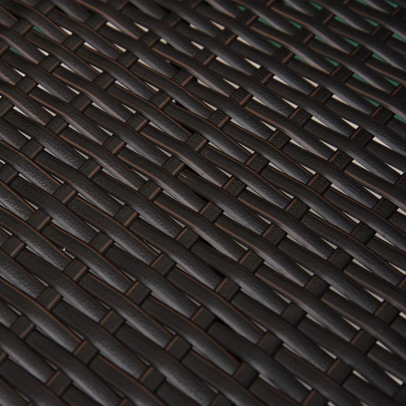 Outsunny 2 PC Rattan Chairs Set-Dark Coffee