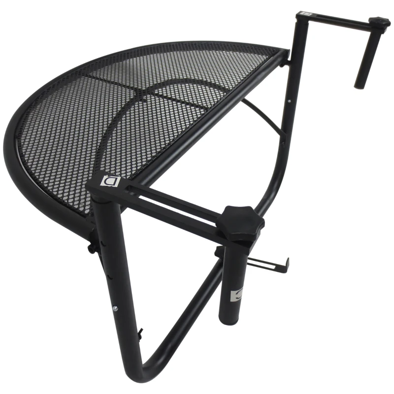 Outsunny Balcony Hanging Rail Coffee Table Mini Storage Rack Flower Stand