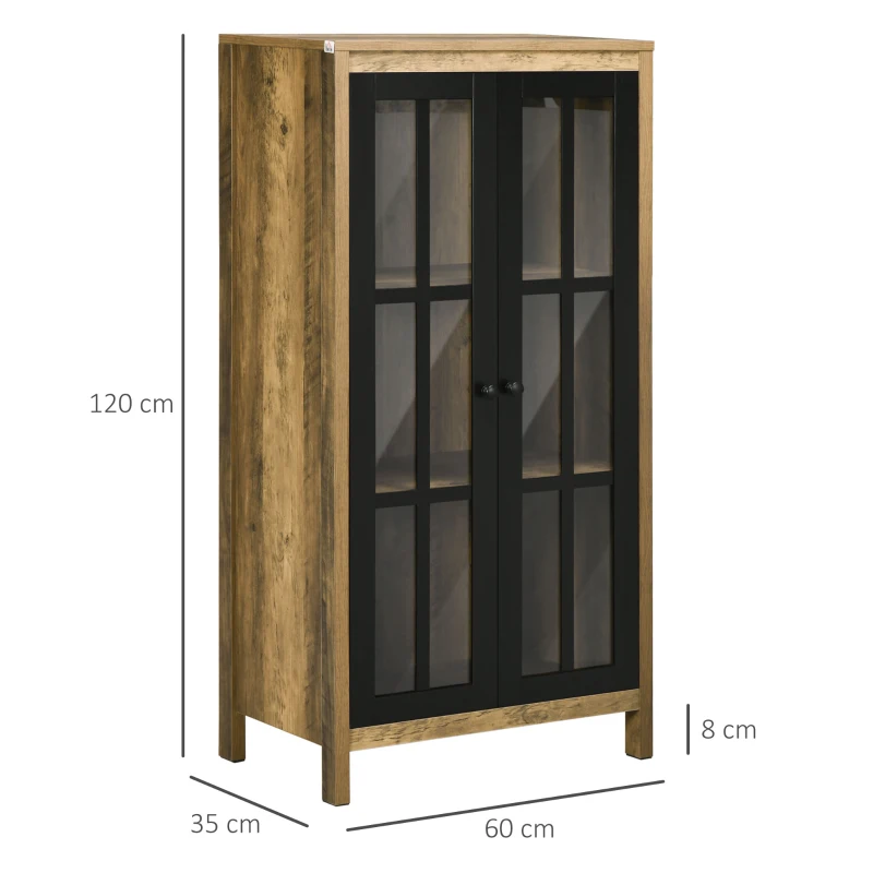 Homcom Dulap Bucatarie Modern – Usi din Sticla & Design Elegant