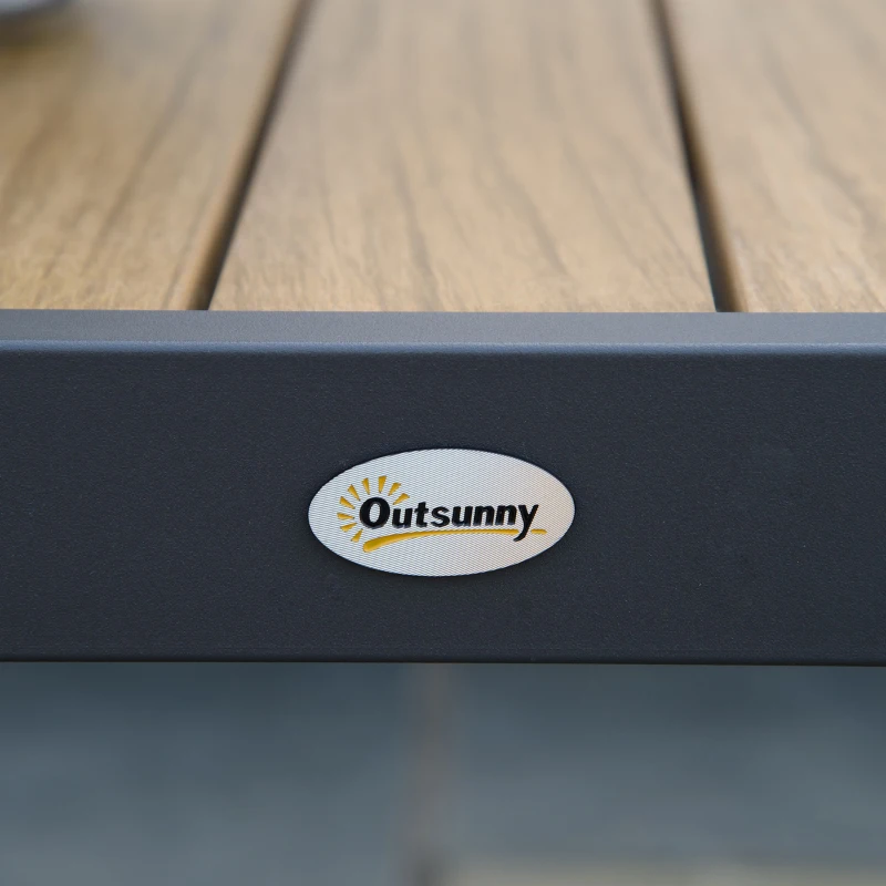 Outsunny Zestaw Mebli Ogrodowych dla 6 Osób z Sofą, Fotelami, Stolikiem, Poduszkami, Ramą z Aluminium, Kremowobiały