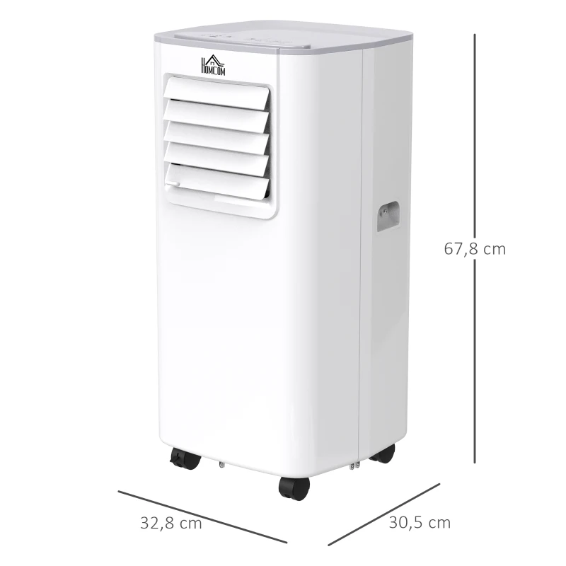 HOMCOM 5000 BTU Portable Air Conditioner, 4-in-1 Air Conditioning Unit, Dehumidifier, Cooling Fan with Remote Control, 2 Speeds, 24H Timer, Window Venting Kit, 12m², R290, A Energy Efficiency