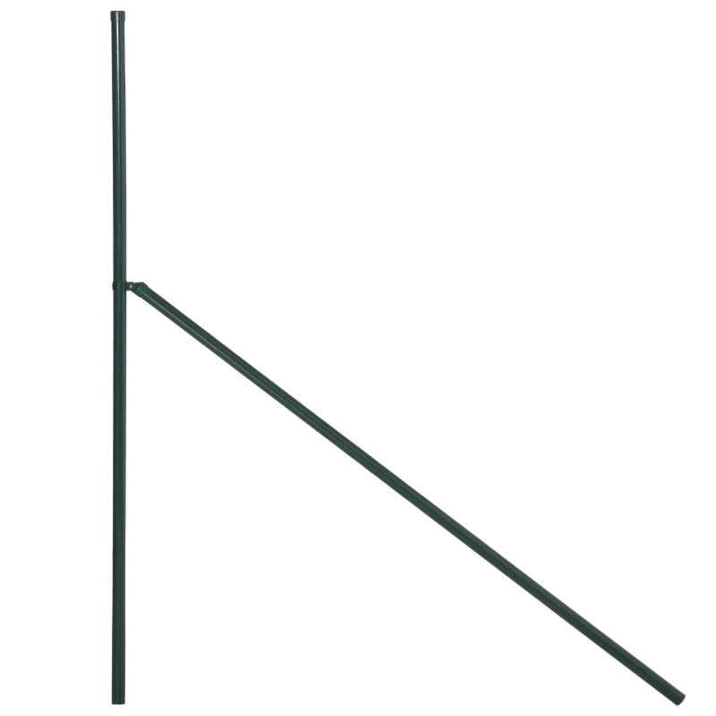 Outsunny Gartenzaun 10 x 1,5 m Volierendraht Maschendraht Drahtzaun Drahtgitter Gartenzaun Rolle Masche stark Stahl Grün