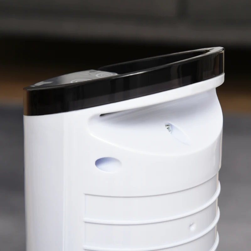 HOMCOM 31" Freestanding Tower Fan, 3 Speed 3 Mode, 7.5H Timer, Oscillating, LED Panel, Remote Control, 31 Inch Standing Fan, White