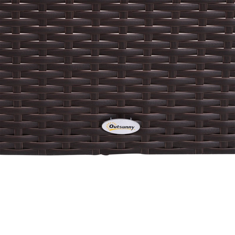 Outsunny Set Mobilier de Gradina Extern 5buc Canapele Masuta Pouf in Rattan Maro