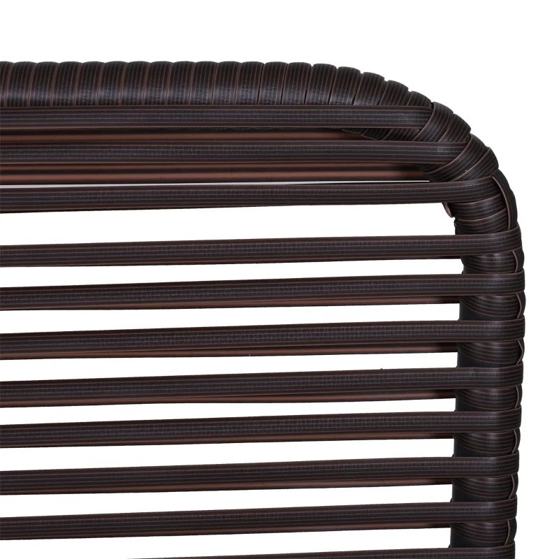 Outsunny Set Mobilier de Gradina Extern 5buc Canapele Masuta Pouf in Rattan Maro