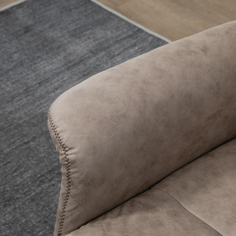 HOMCOM Relaxsessel mit Fußhocker, verstellbare Kopfstütze; Sessel mit Fußbank, verstellbare Rückenlehne, Khaki