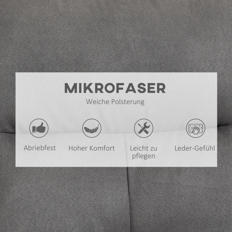 HOMCOM relaxfauteuil met kruk, draaivoet, tv-fauteuil met ligfunctie