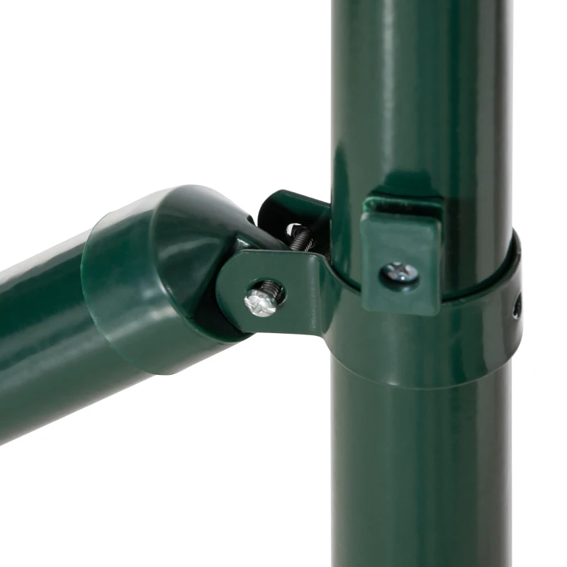 Outsunny Gartenzaun 10 x 1,5 m Volierendraht Maschendraht Drahtzaun Drahtgitter Gartenzaun Rolle Masche stark Stahl Grün