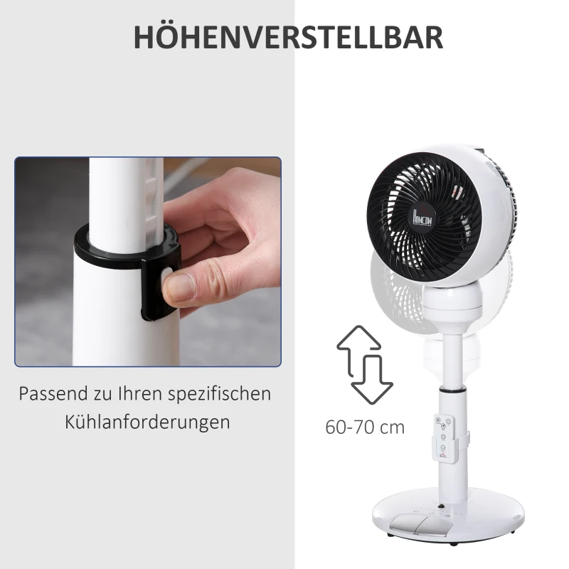 Wentylator stojący timer 7h Wentylator 3 prędkości stal Ø 28 x wys. 70 cm