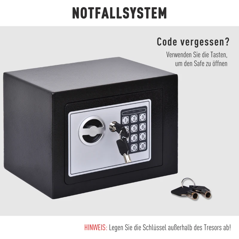 stalen safe kluis geldkist wandkluis wandsafe LED