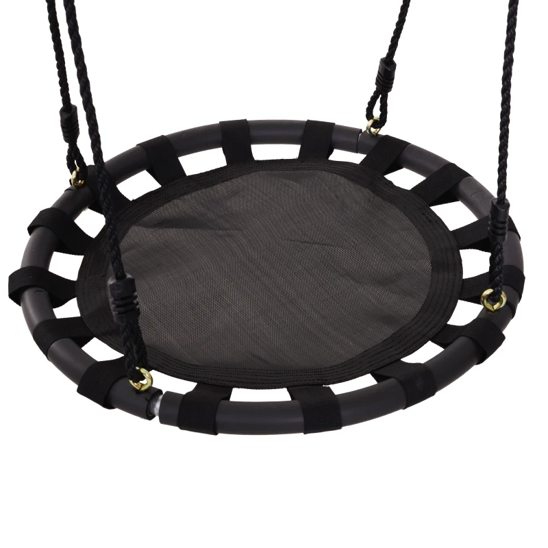 HOMCOM, leagan tip cuib, Φ 60 cm, negru