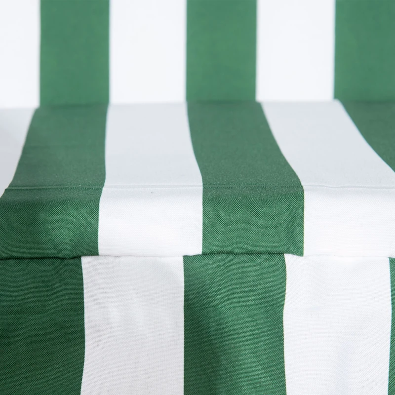 Outsunny Baloiço de Jardim de 3 Lugares com Almofada Toldo Ajustável e Estrutura de Metal 172x110x153cm Verde e Branco