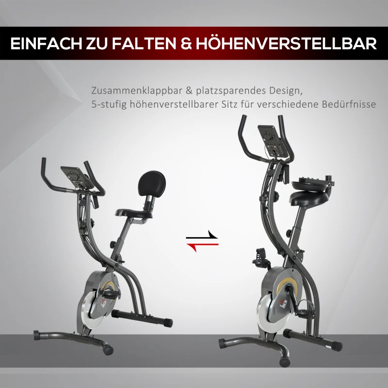 Rower treningowy HOMCOM, trenażer rowerowy 2 w 1
